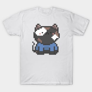 Pixel Quiet Black Calico Cat 67 T-Shirt